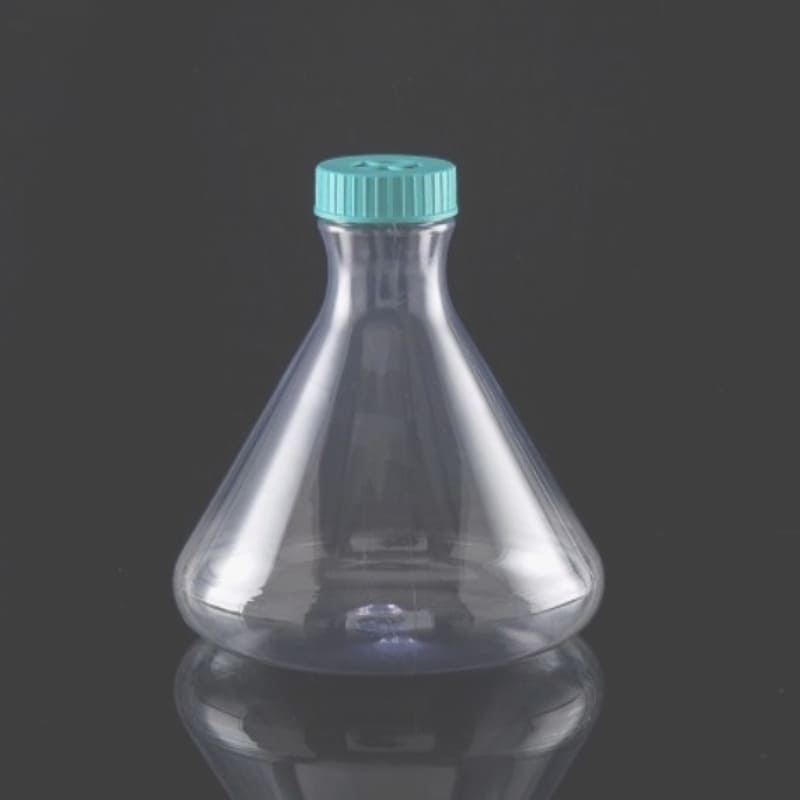 Колба Эрленмейера, объём 3 л, материал изготовления поликарбонат, вентилируемая крышка, 4 шт/уп