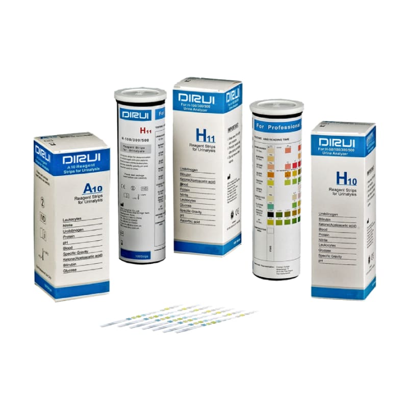Мочевые тест-полоски DIRUI 4 ITEMS (Glucose, PH, Blood, Protein)